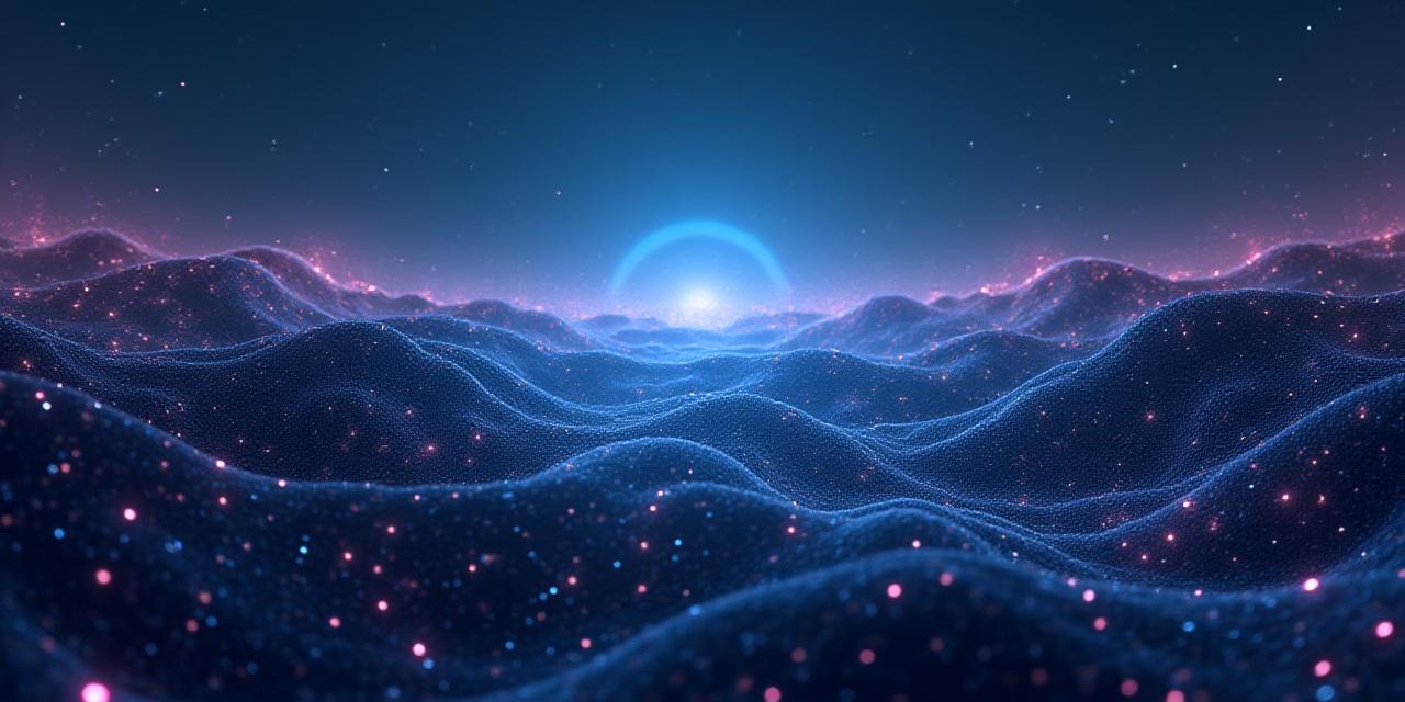 Abstract digital landscape visual